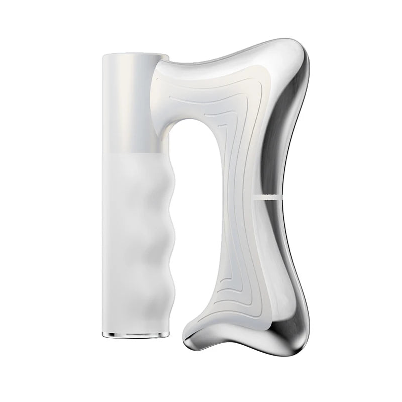 Electric Muscle Relief Massager - LCD Vibration Heat Therapy Tool Back Massage Instrument White Tidesmit