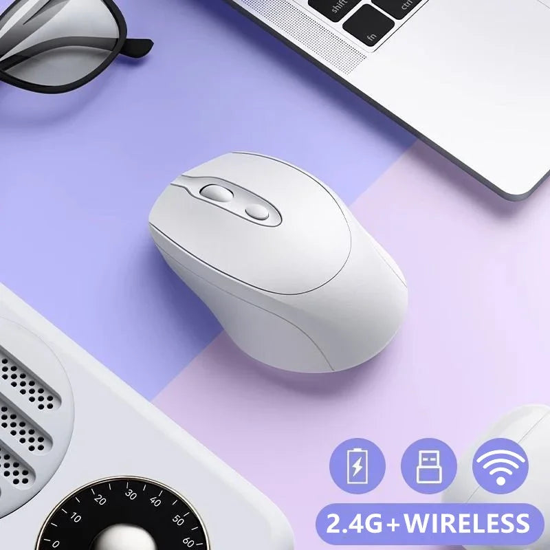 Rechargeable Wireless Computer Mouse 2.4G Bluetooth-Compatible Wireless Mouse USB Silent Gamer Mice For PC Laptop Macbook Tablet