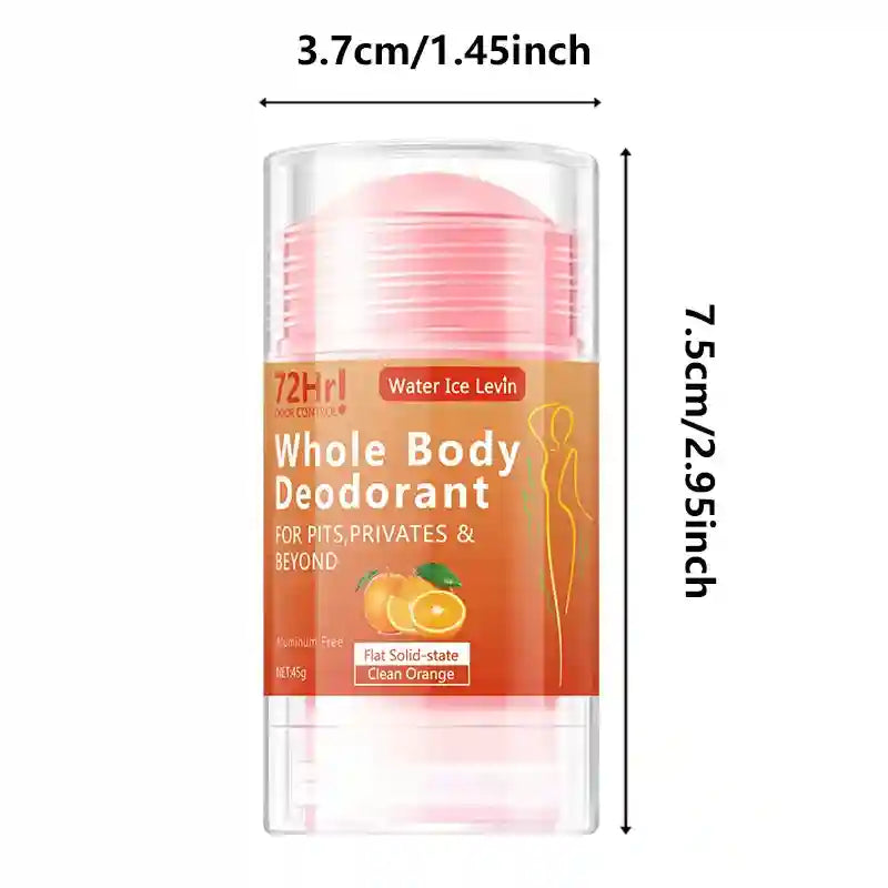 Tidesmit Aluminum-Free Full-Body Deodorant Stick with Orange Extract for long-lasting, gentle freshness.