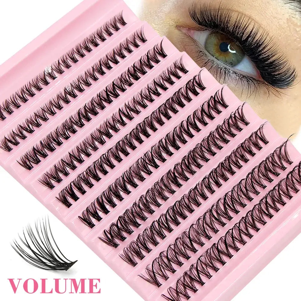 Big Capacity Super Bunch DIY Cluster Lashes 8-16mm Mix Charm Style Eyelashes Extension False Eyelash Makeup Tool Russian
