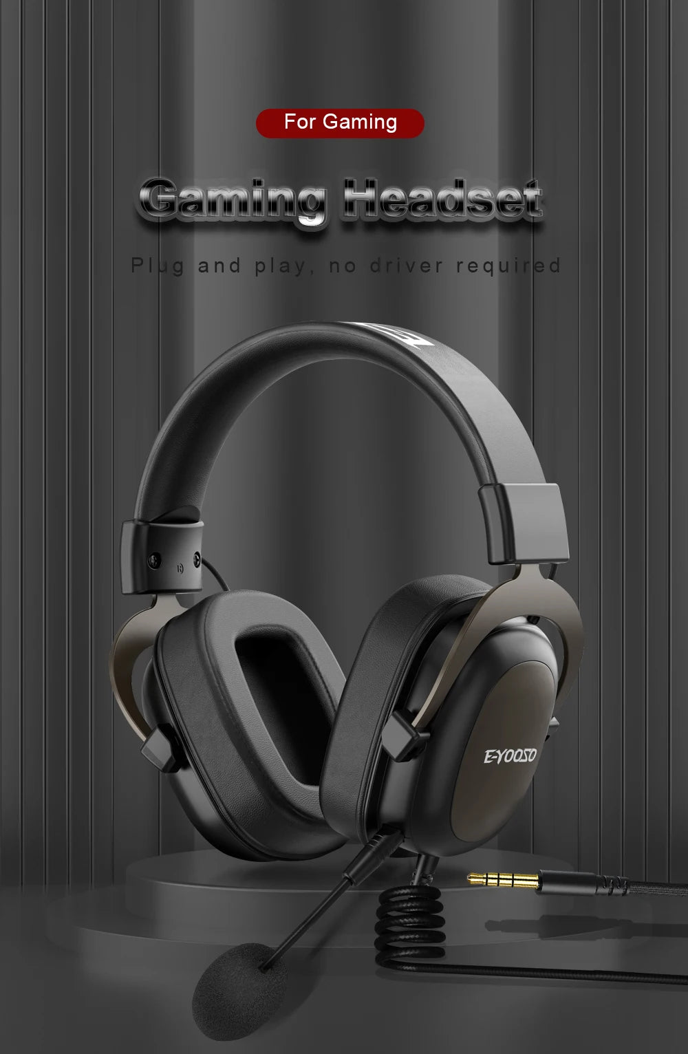 Gaming Headset with Surround Sound and Microphone for PC and PS4 Tidesmit