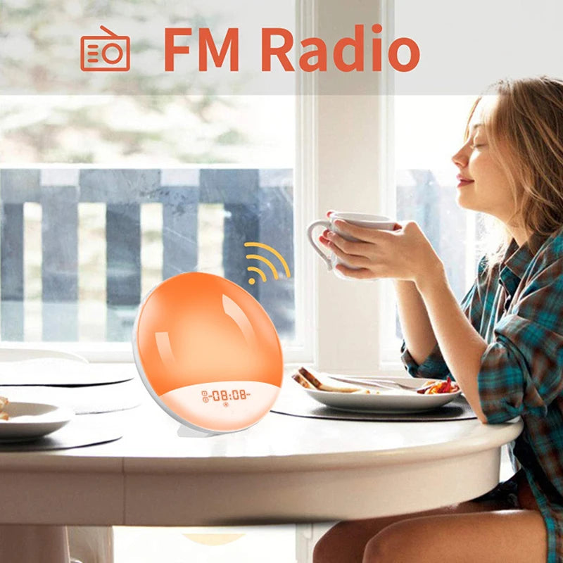 Wake Up Light Alarm Clock with Sunrise Simulation & FM Radio Tidesmit