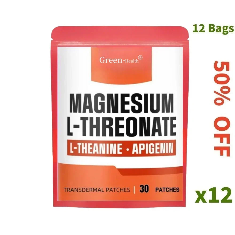 Magnesium L-Threonate Transdermal Patches - 30 Patches One Month Supply