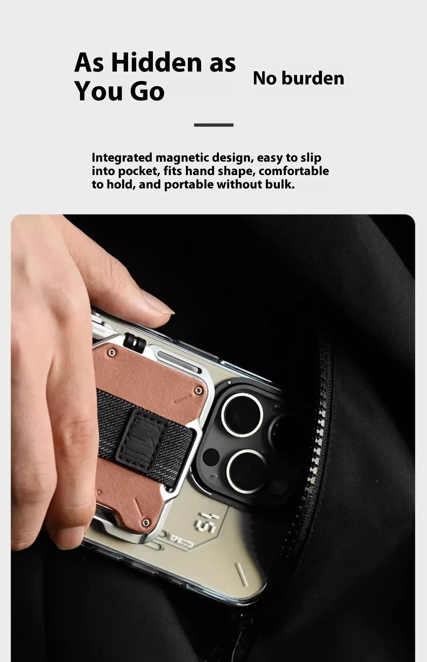 Magnetic Carbon Fiber Wallet: 6-in-1 Slim Fit Phone Case Tidesmit