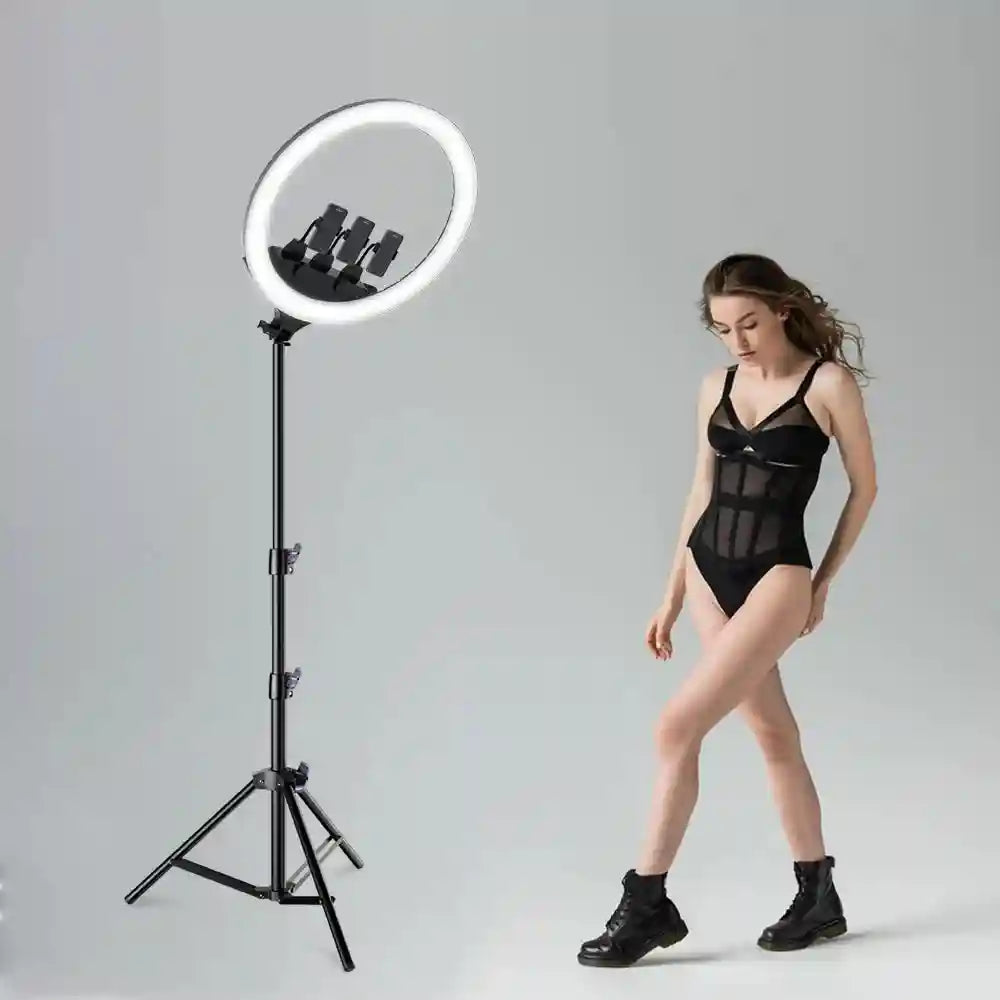 18 Inch LED Ring Light with Adjustable Tripod Stand for Content Creation Tidesmit