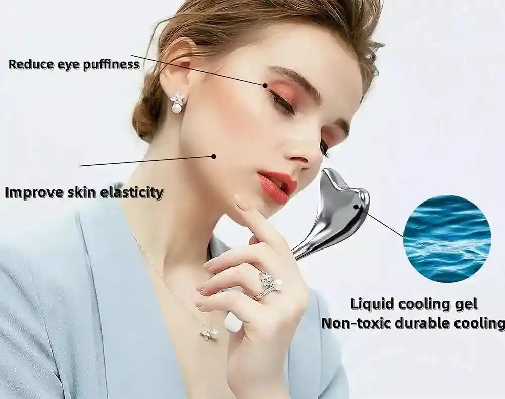 Tidesmit Stainless Steel Cooling Ice Globes for Facial Puffiness Relief Eye Massage Instrument Tidesmit