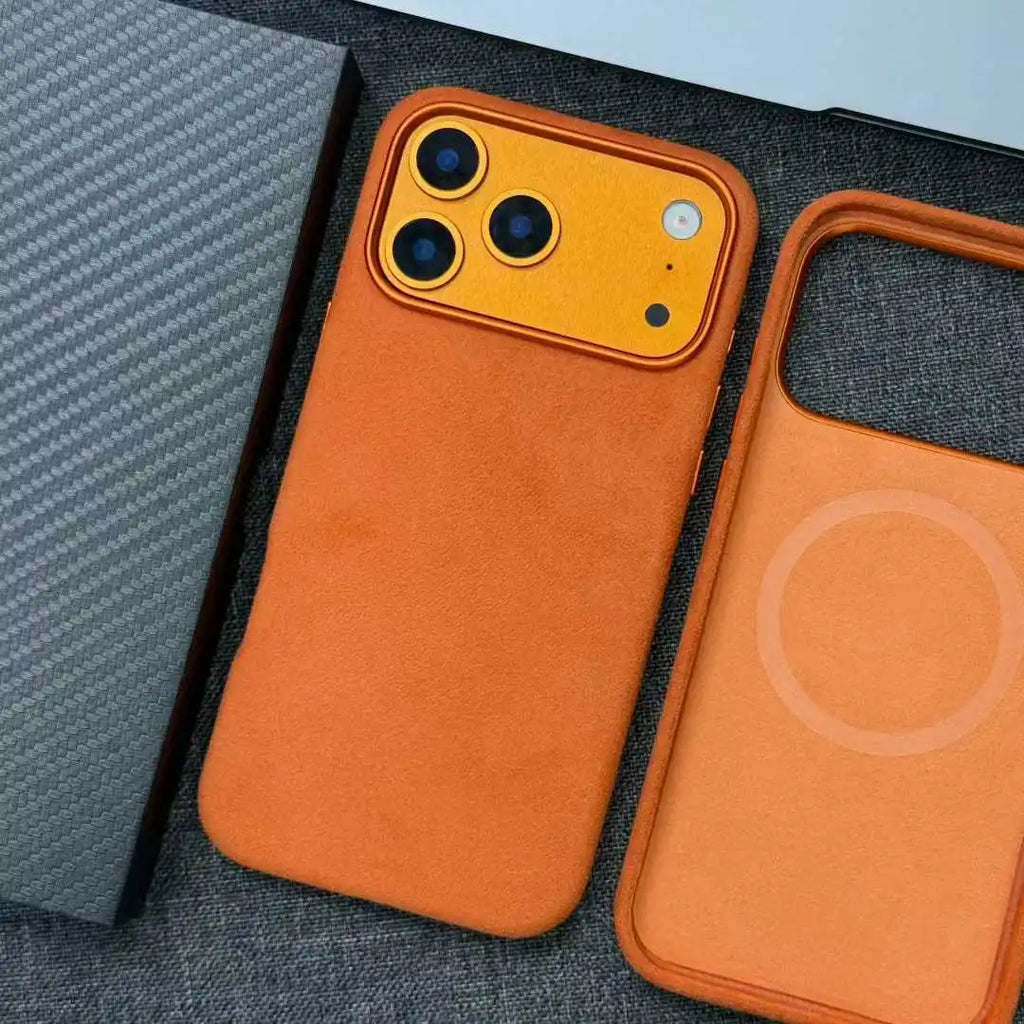 iPhone 17 Pro Max Suede Magnetic Case | Slim Shock-Absorbing Cover Orang (Mag) China Mainland Tidesmit