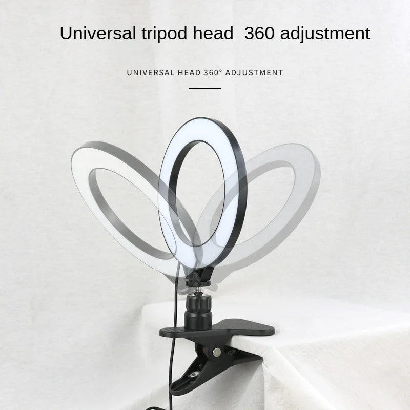 Clip-On 6-Inch LED Ring Light for Phone & Webcam - LED-001 Tidesmit