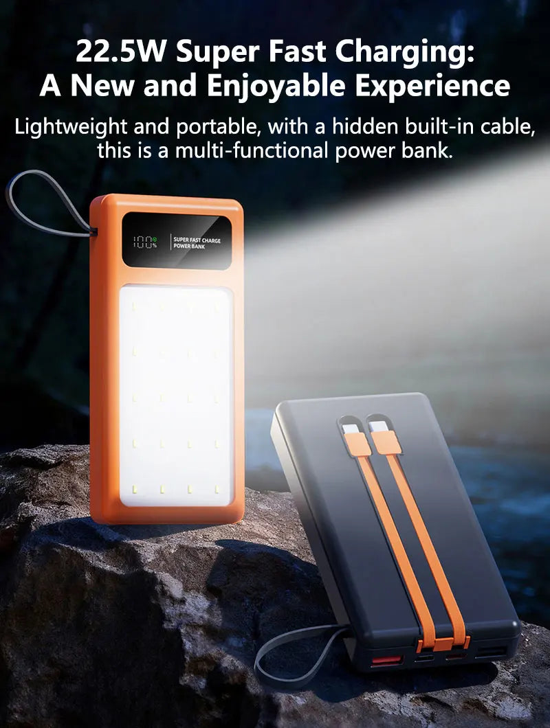 Tidesmit High Capacity Portable Power Bank with LED Camping Light Tidesmit