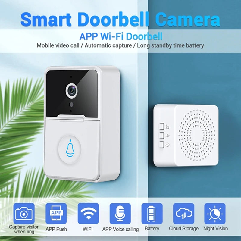 1080P WiFi Video Doorbell Smart Home Wireless Intercom PIR Outdoor Waterproof Night Vision Camera Doorbell