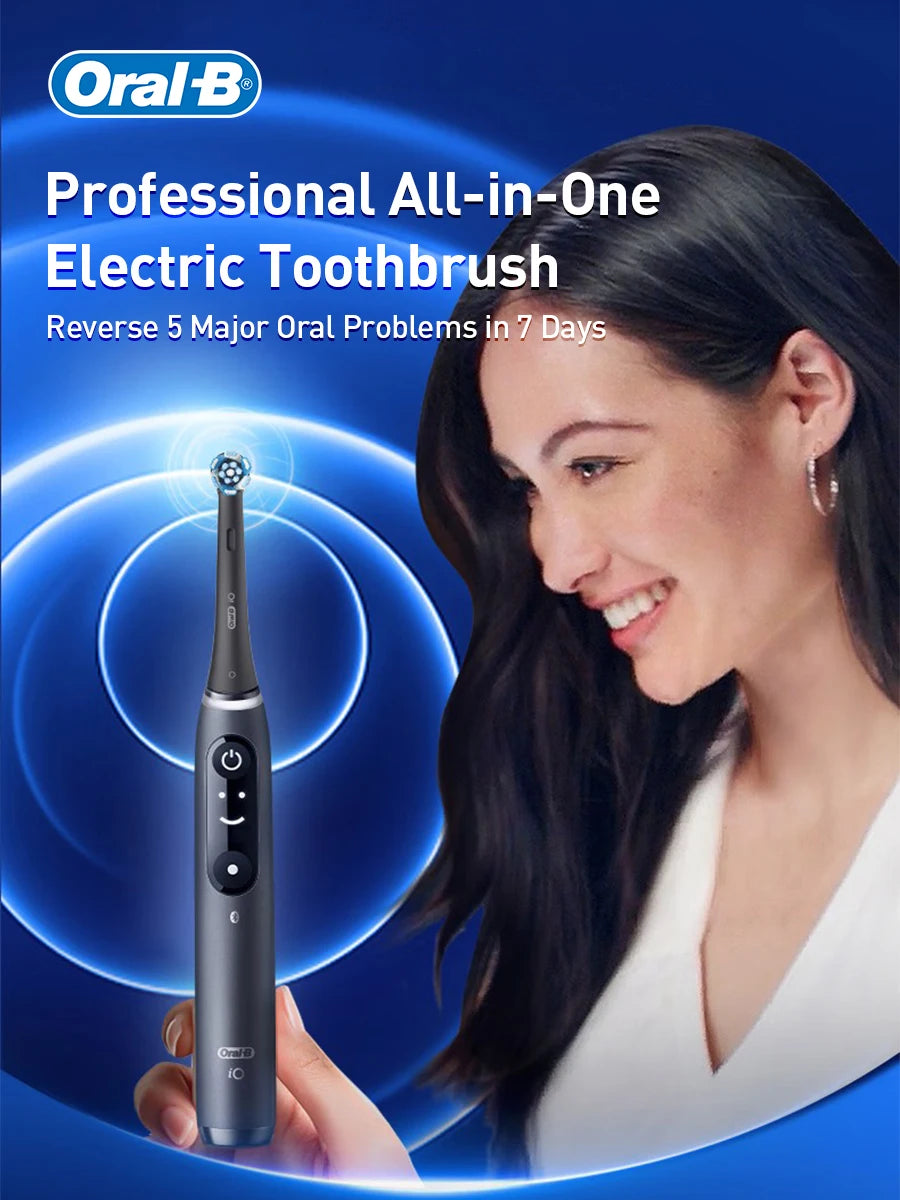 Oral B Electric Toothbrush IO Series Rechargeable Waterproof Smart Rotating Timing Electronic Tooth Brushes IO2 IO3 IO4 IO7 IO9