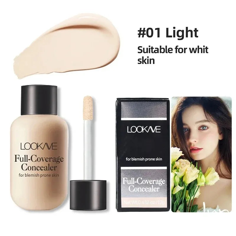 Tidesmit full cover liquid concealer for dark circles and face makeup texture close-up