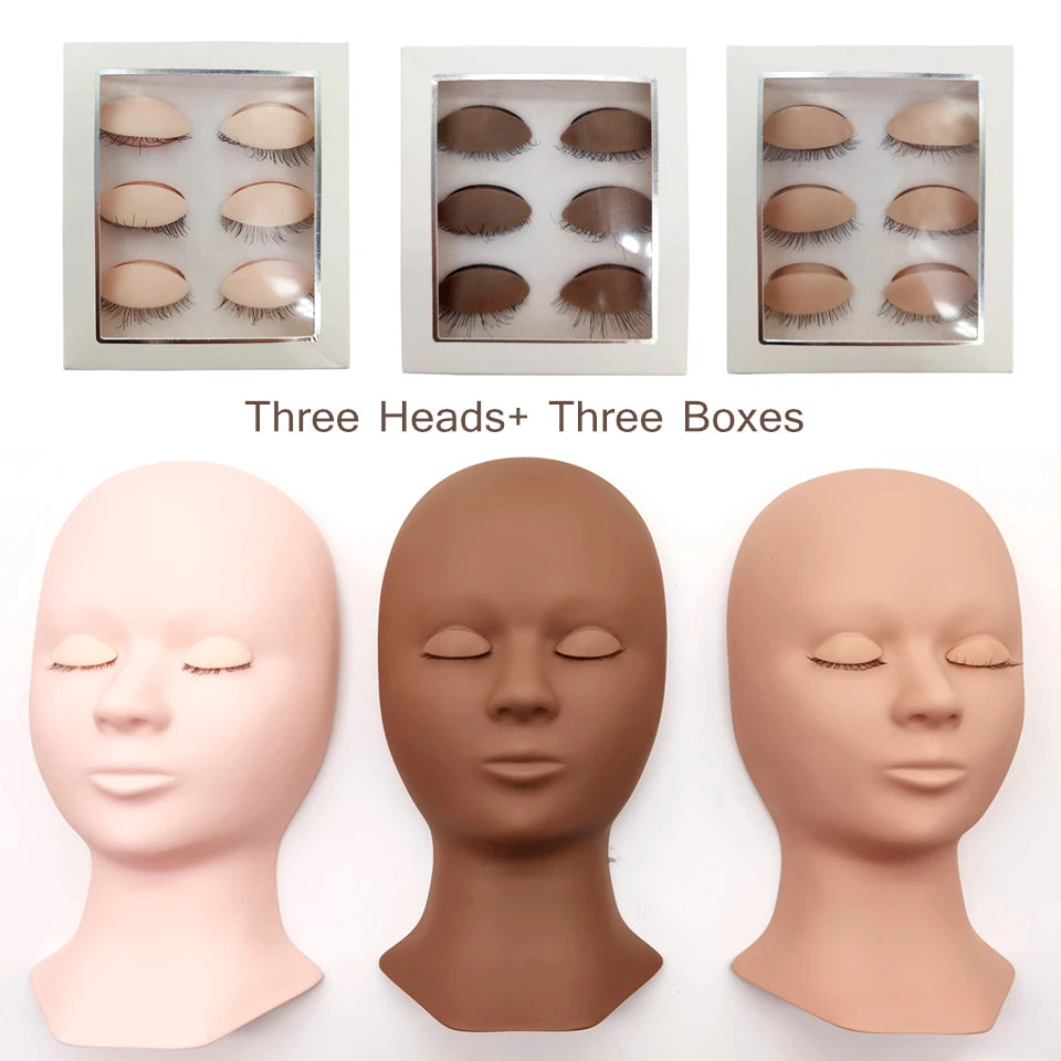Tidesmit mannequin training head with removable eyelids for professional lash extension and makeup practice