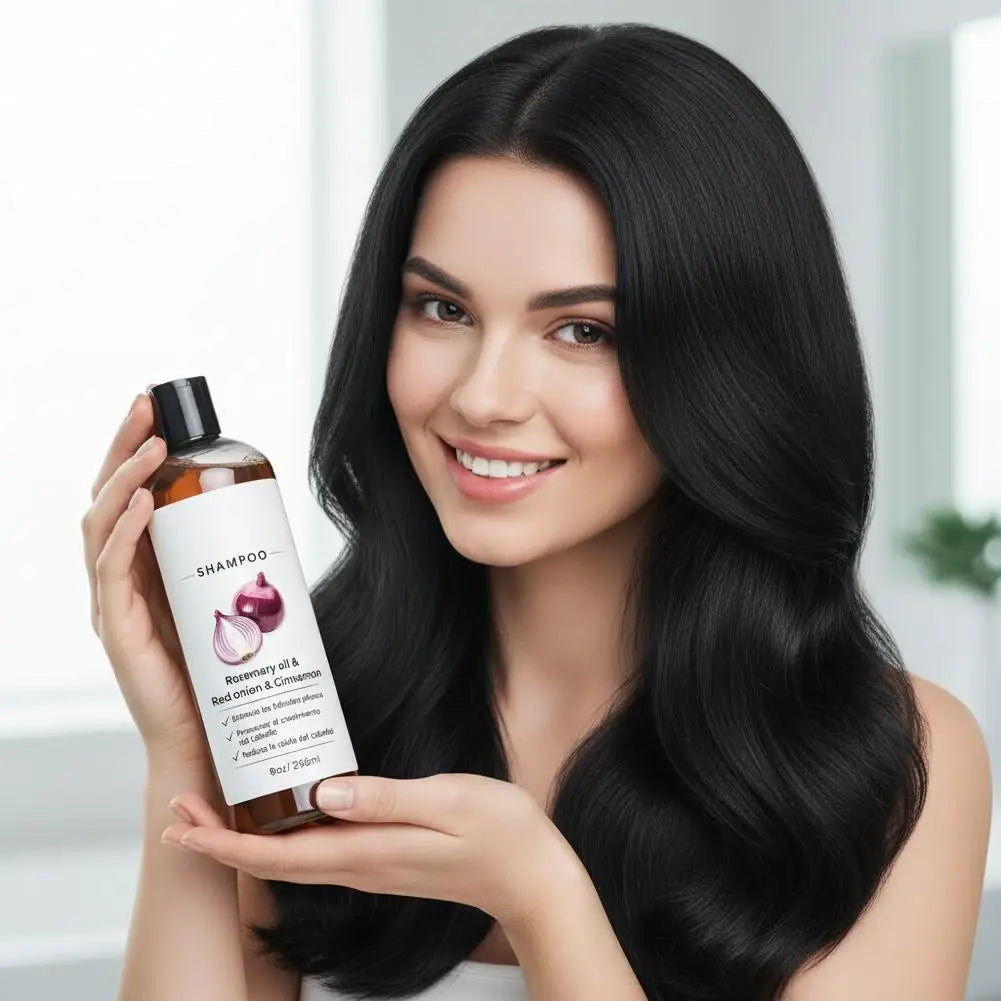 236ML 1/2PCS Rosemary Red Onion Shampoo Anti Hair Loss Promote Thicker Stronger excalvo Shampoo Hair Product Hair Care