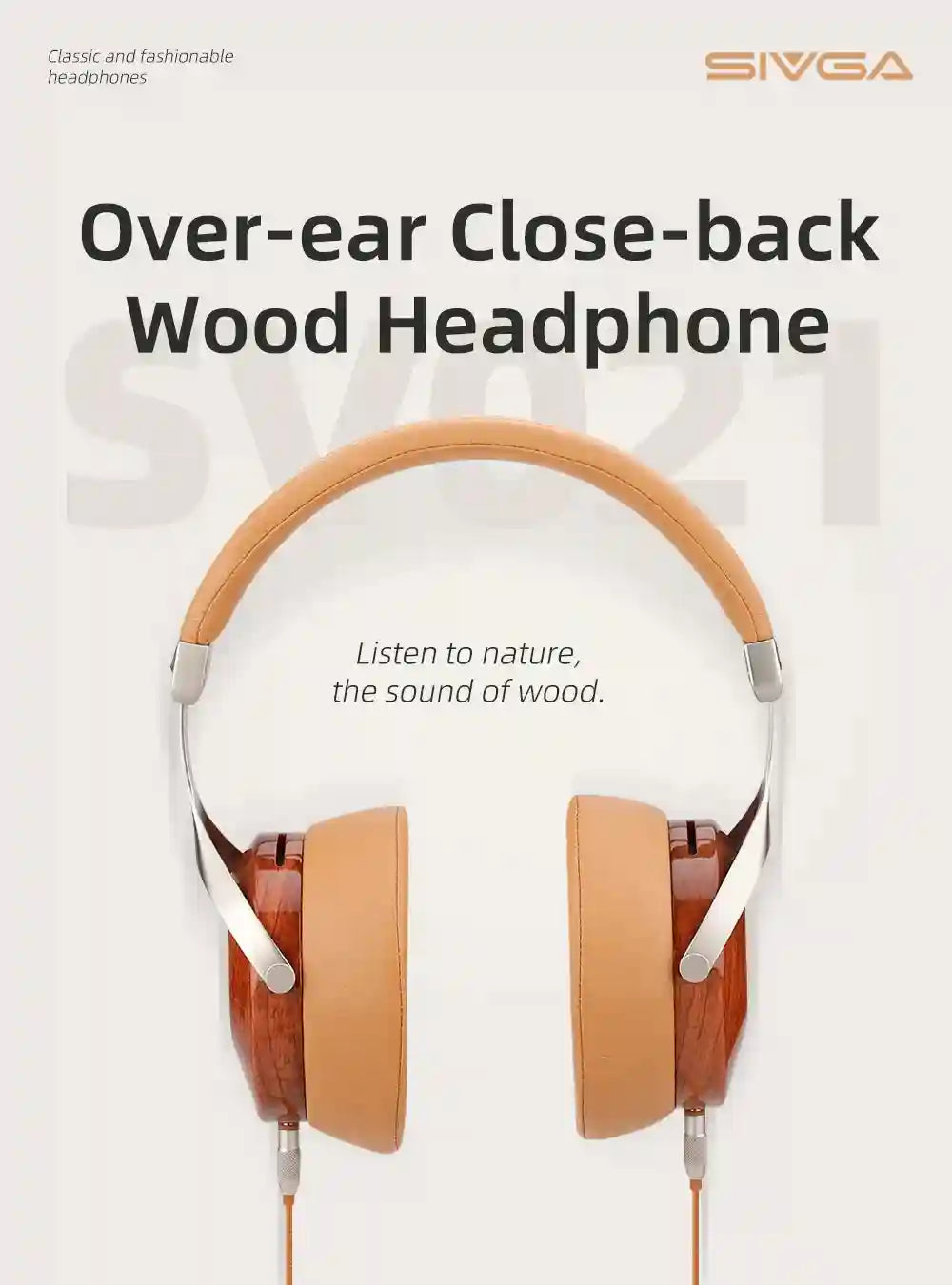 Closed Back Wood Headphones - High Fidelity 50mm Studio Monitor Tidesmit