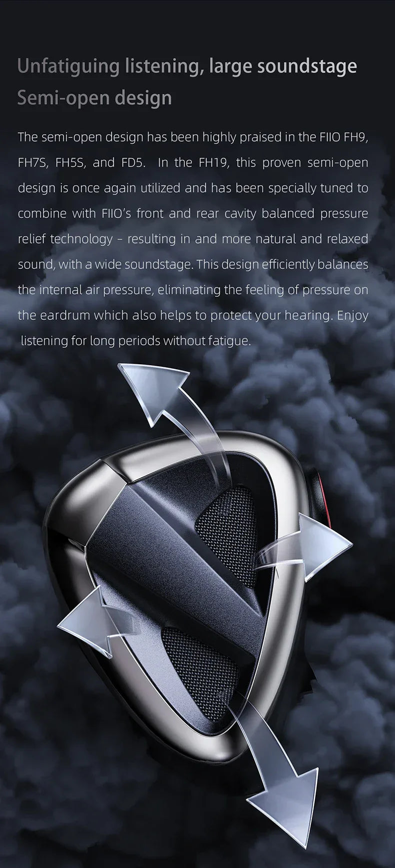 FiiO FH19 In-Ear Monitors 2DD+6BA Hybrid Audiophile Earphones by Tidesmit Tidesmit
