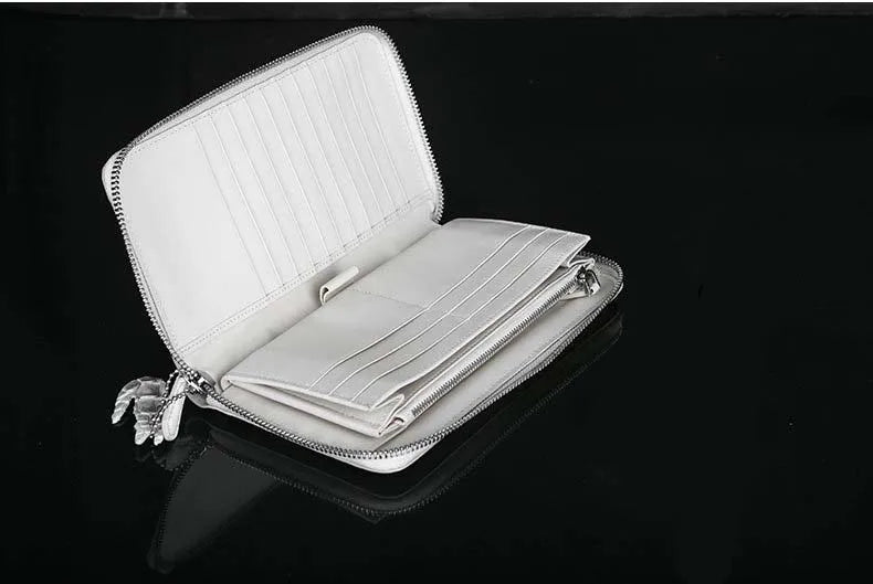 ourui Zipper male wallet Himalayan white long male handbags  men clutch bag