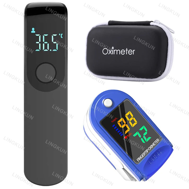 IDEABEL thermometer electronic forehead thermometer home adult children thermometer oximeter SpO2 finger Finger Pulse Oximeter