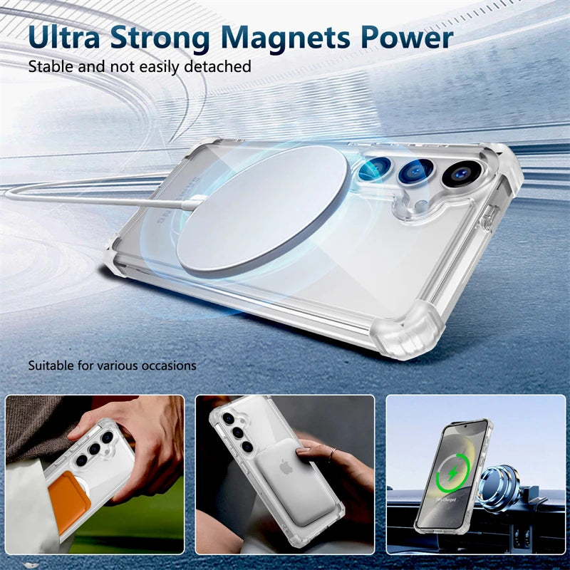 Samsung Galaxy S25 Ultra Magnetic Case | Shockproof Clear Cover Tidesmit