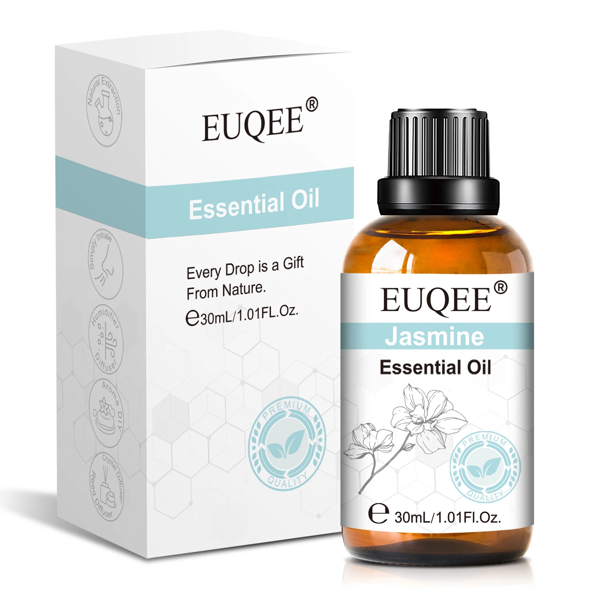 EUQEE 30ml Pure Essential Oils For Humidifier,Diffuser,Candle Making-Vanilla Lavender Cinnamon Rose Aromatherapy Essential Oils