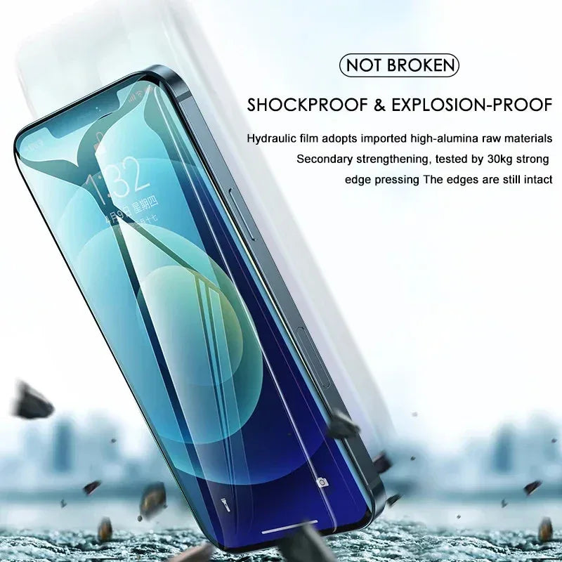 Hydrogel Screen Protector for iPhone - 4-Pack Case-Friendly HD Film Tidesmit