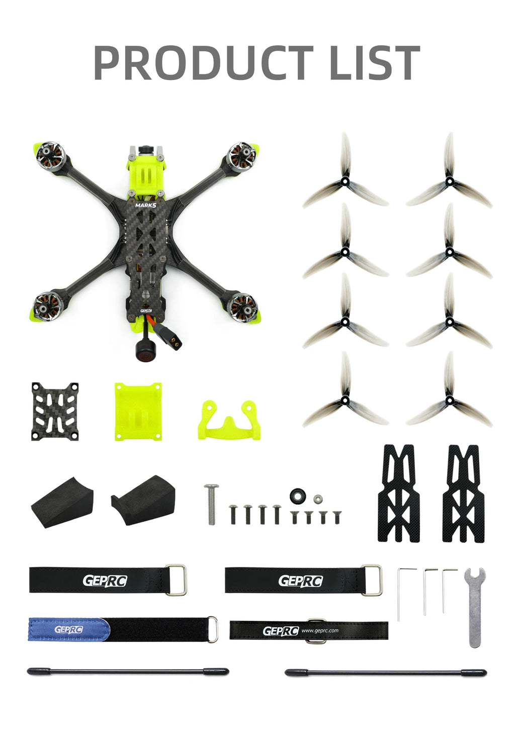 GEPRC MARK5 Analog FPV Drone 5-Inch 6S Freestyle Quadcopter Tidesmit