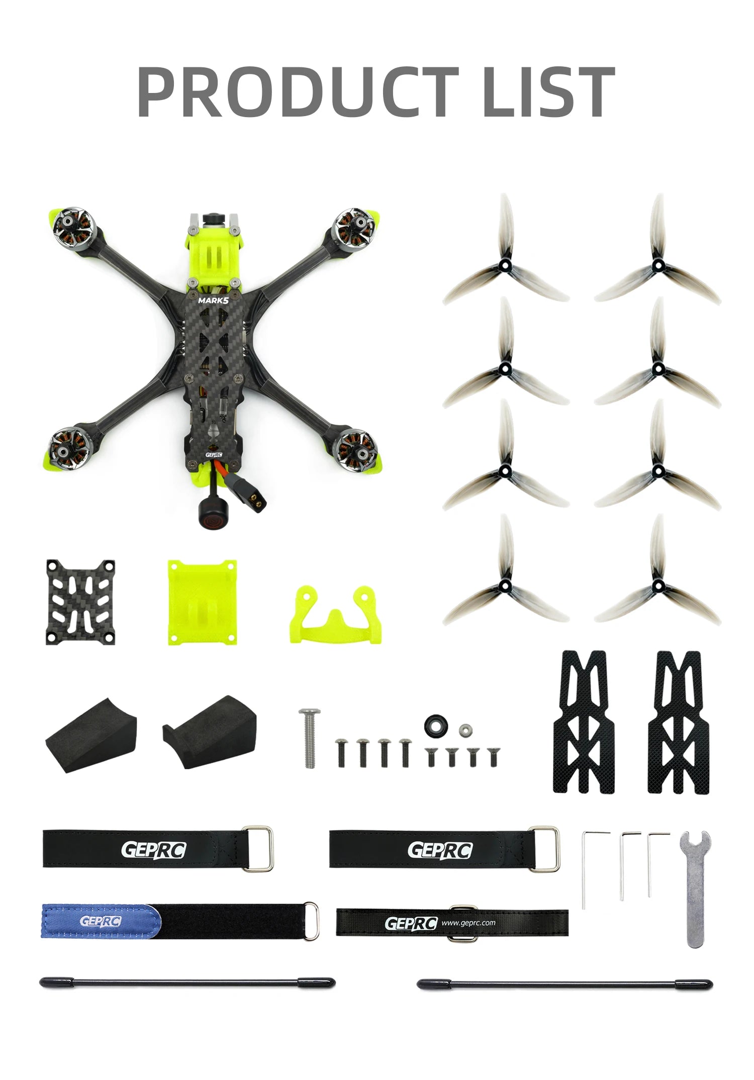 GEPRC MARK5 Analog FPV Drone 5-Inch 6S Freestyle Quadcopter Tidesmit