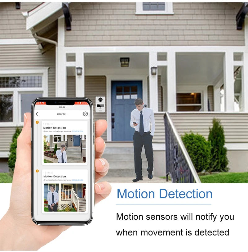 Support Tuya app WiFi visual intercom doorbell system 7/10 inch touch screen indoor monitoring intelligent villa home security