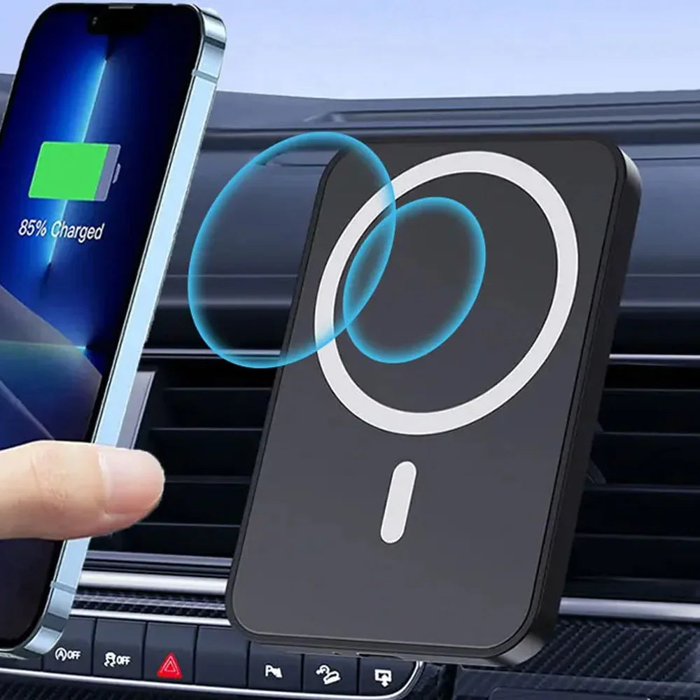 Magnetic Wireless Car Charger for iPhone 12-17 | Qi Certified Fast Charge Tidesmit