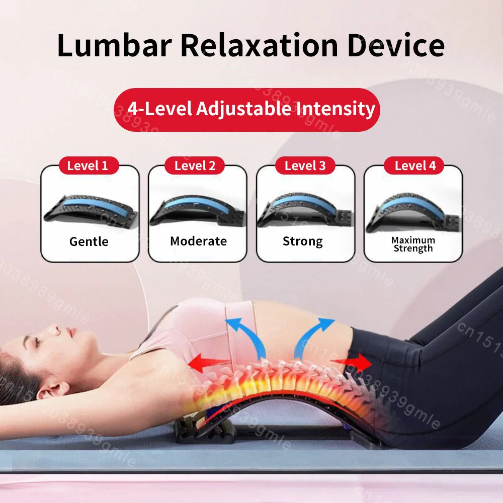Adjustable Back Stretcher Lumbar Support Massager for Muscle Relief Massage Chairs Tidesmit
