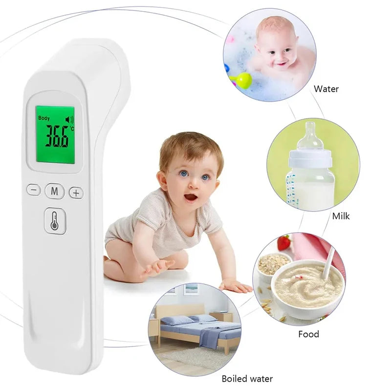 Medical Digital Infrared Forehead Thermometer with LED Display | Accurate Body Temperature Fever Check for Adults and Babies