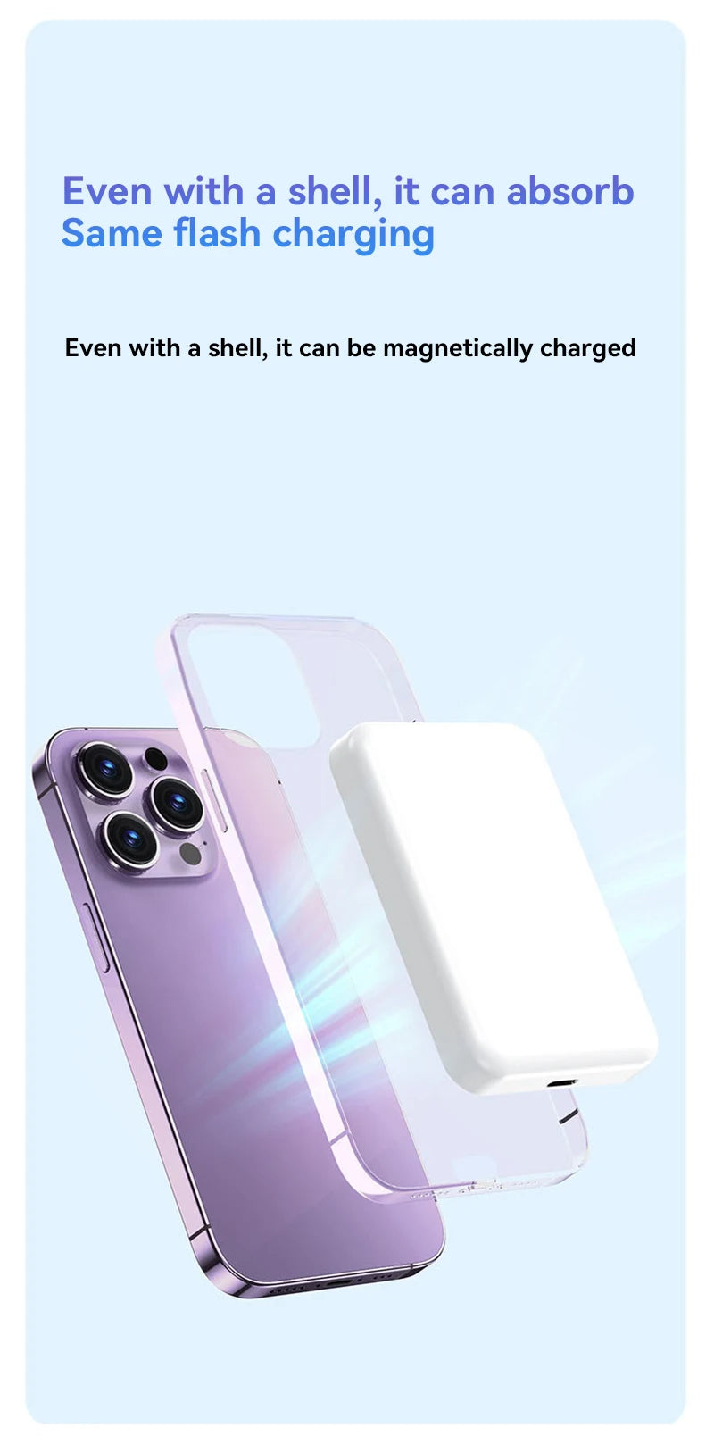 Magnetic Power Bank 50000mAh - Fast Wireless Charger for iPhone Tidesmit