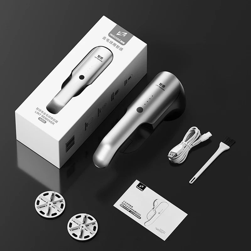 Tidesmit 45W professional lint remover showing detailed spool blade design for efficient garment fabric shaving