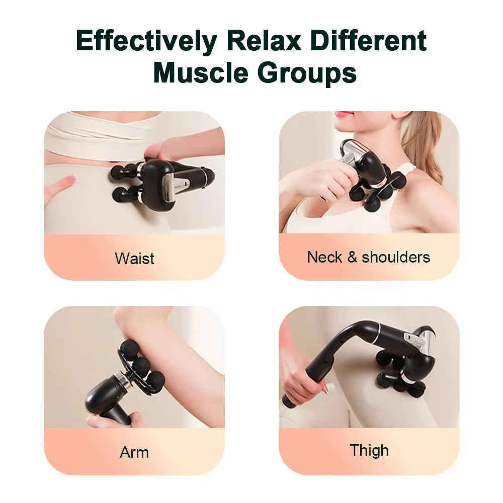 Deep Tissue Massage Gun: Rechargeable Percussive Muscle Recovery Tool Fascia Gun Tidesmit