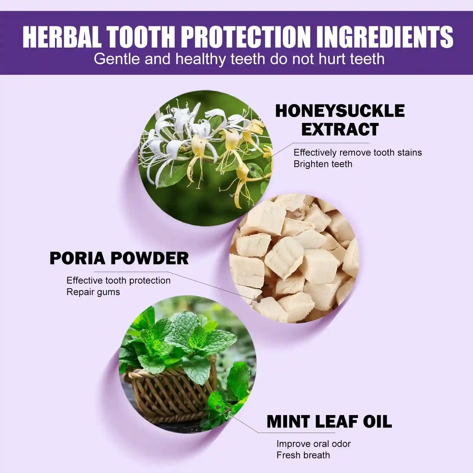 Tidesmit purple teeth whitening powder for plaque removal and dental stain cleaning
