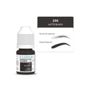 5ml bottle of Latte Black eyebrow pigment for hair-stroke and shaded permanent makeup applications.