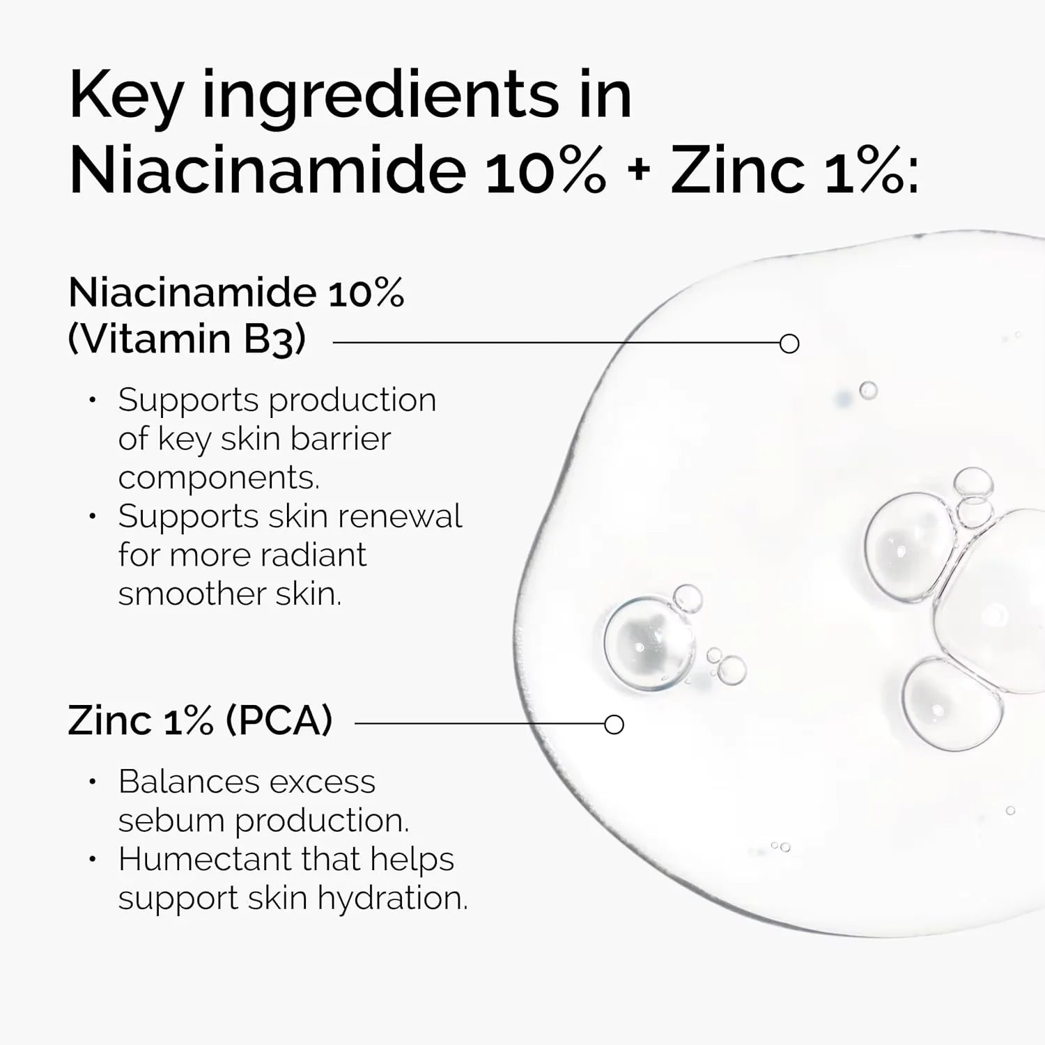 30ml Hyaluronic Acid 2% + B5 & Niacinamide 10% + Zinc 1% Facial Serum Hydrating Skin Care For Smooth Soft Hydrated skincare set