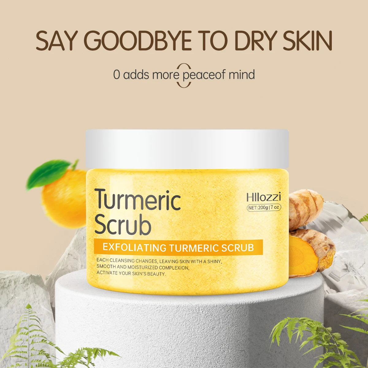 Turmeric Body Scrub: Professional Deep Exfoliation & Hydration (200g) Scrubs Treatments Tidesmit