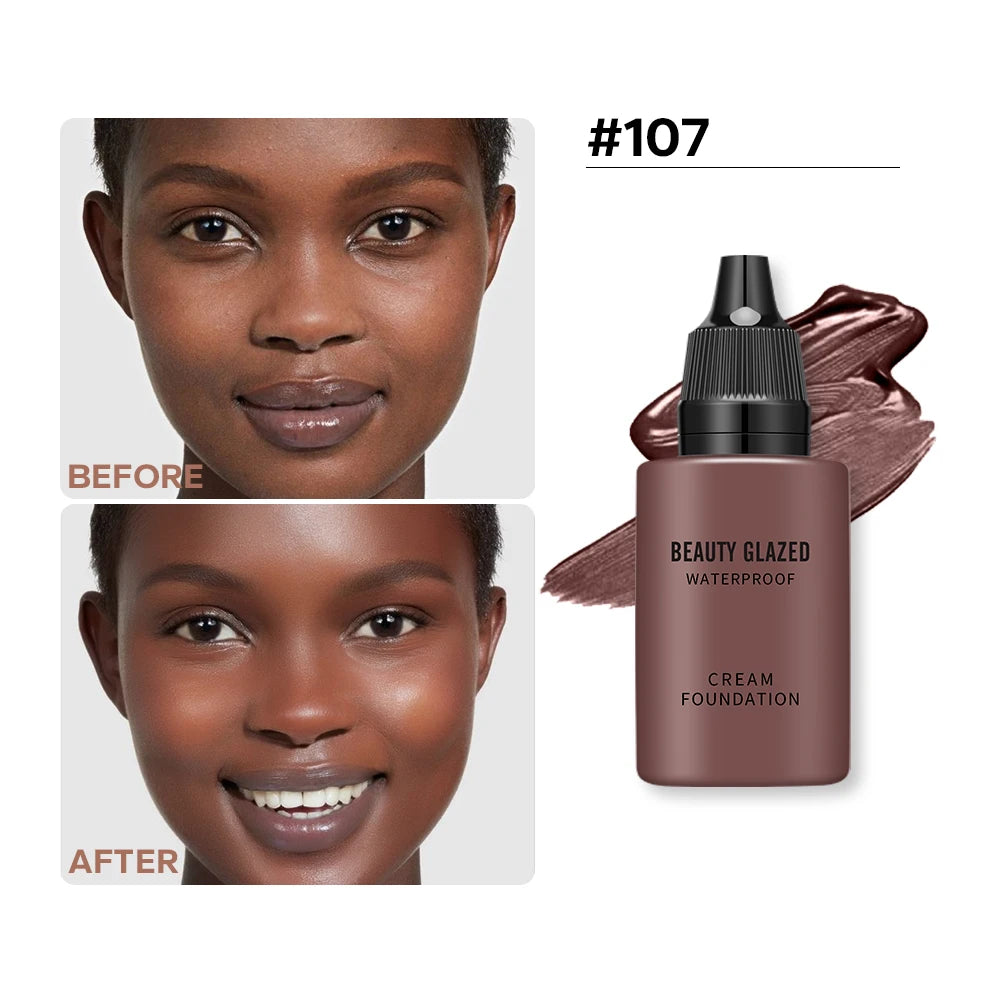 Tidesmit Beauty Glazed 24 Hour HD Full Cover Matte Liquid Foundation for natural waterproof face makeup finish