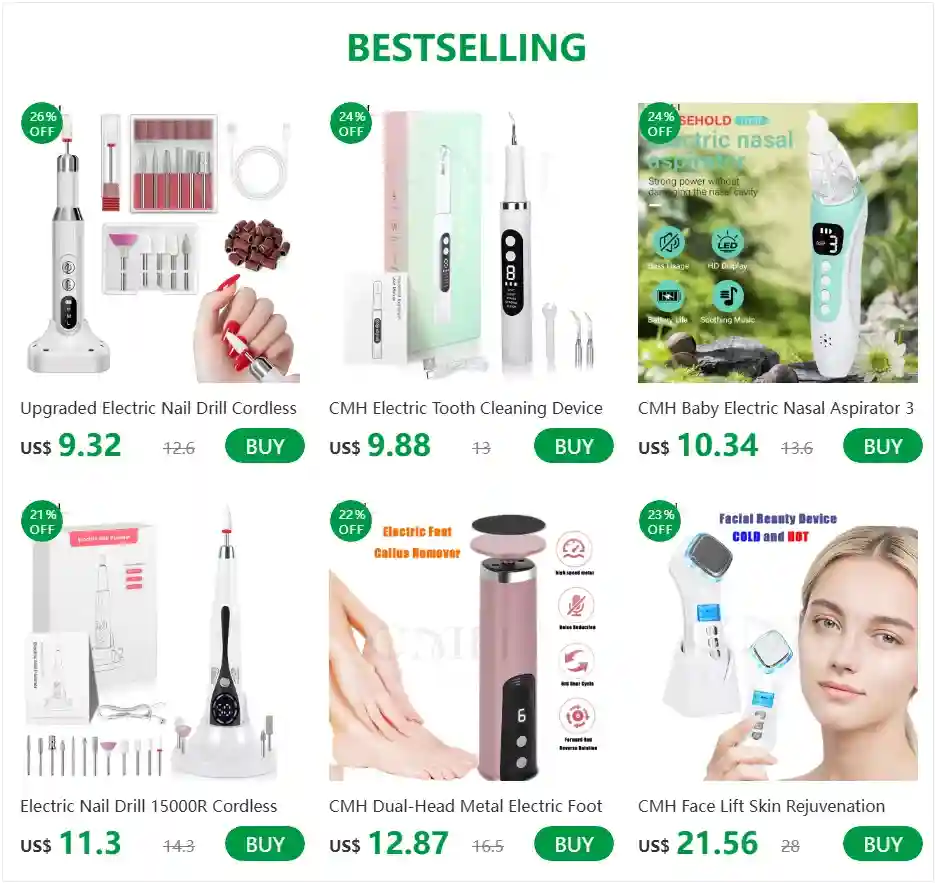 Tidesmit Electric Nasal Aspirator, USB Rechargeable, 3 Suction Modes Back Massage Instrument Tidesmit