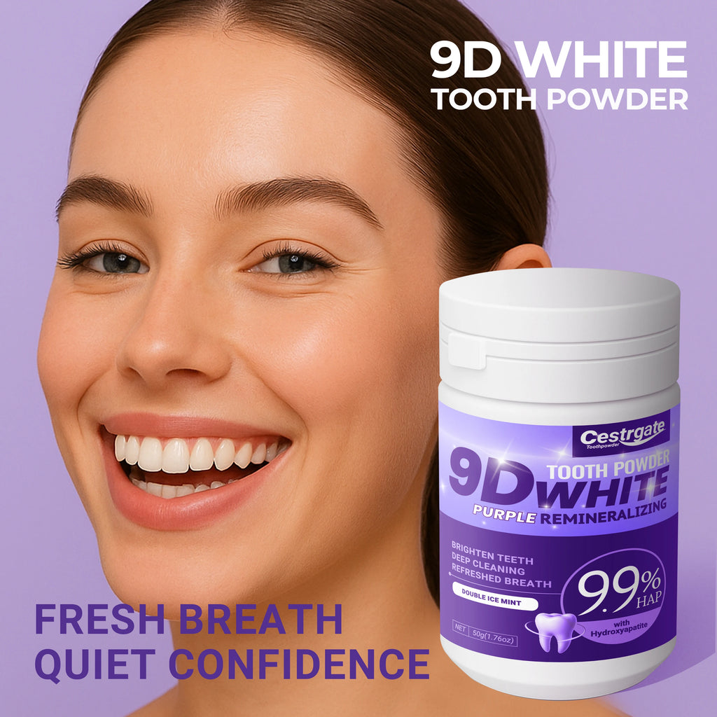 Tidesmit 9.9% purple hydroxyapatite teeth whitening powder for deep cleaning and fresh breath dental care