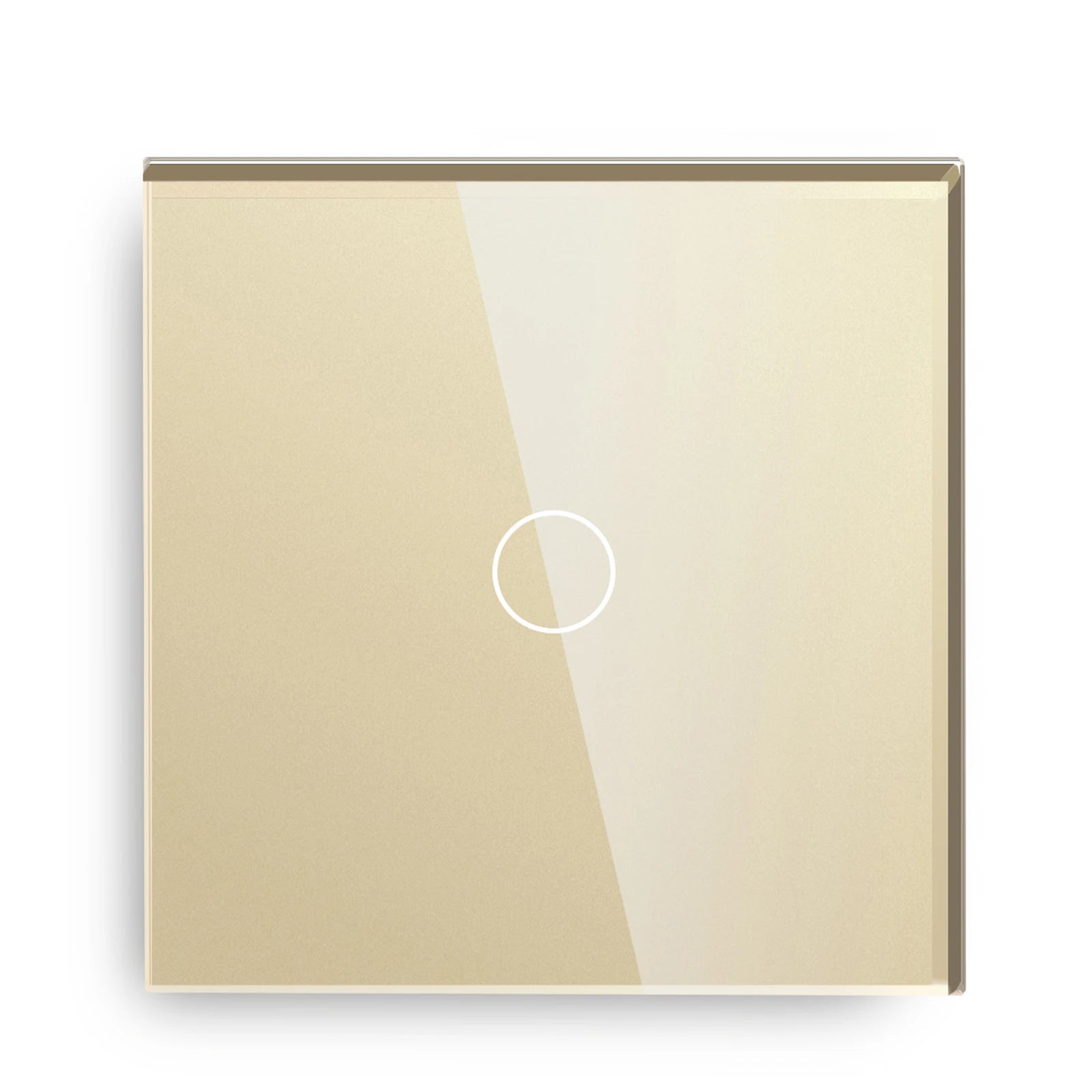 Crystal Glass WiFi Smart Light Switch | App-Controlled Wall Mount 1 Gang 1 Way Gold Tidesmit