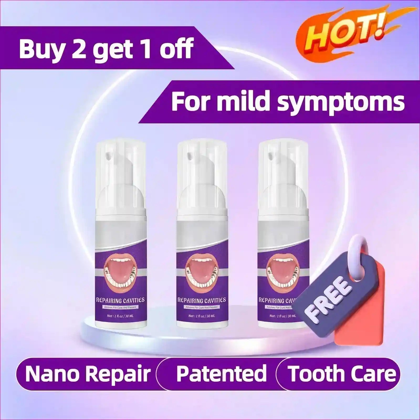 Tidesmit colour correcting teeth whitening treatment for cavity repair and enamel protection