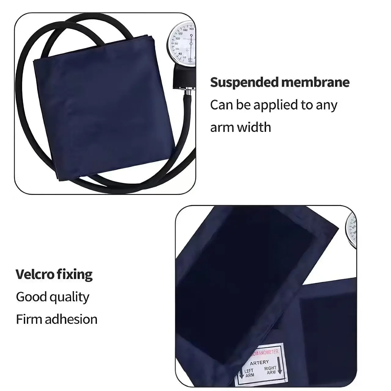 Aneroid Sphygmomanometer with Stethoscope Manual Arm-Type Blood Pressure Monitor 2-in-1 Kit for Teaching Heart Rate Monitoring