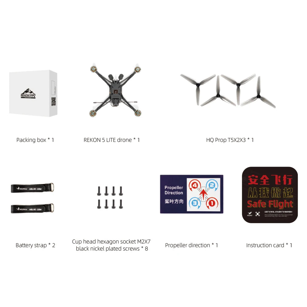 Rekon5 LITE Long Range FPV Drone - O4 Pro ELRS 4K System Tidesmit