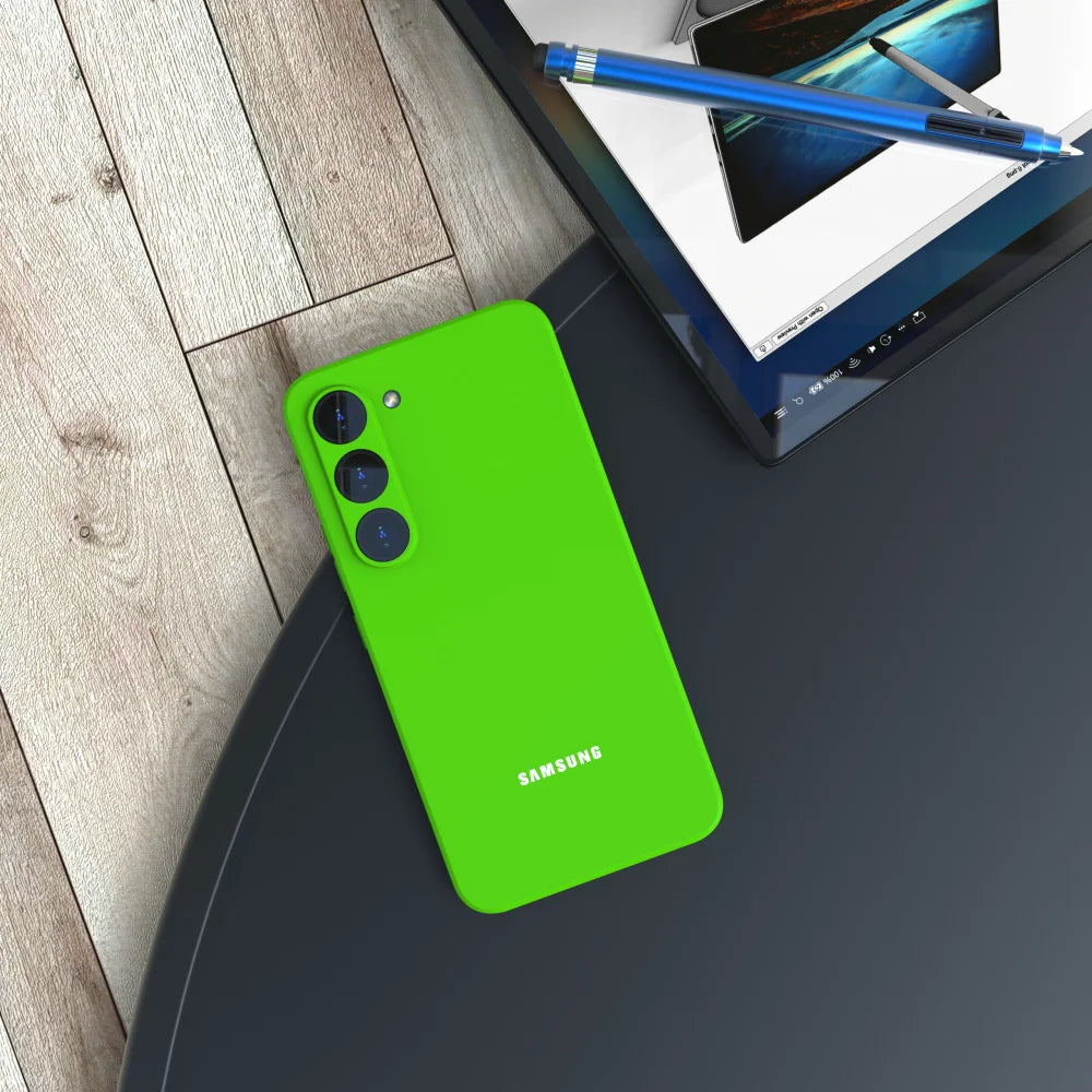 Samsung Galaxy S25 FE Liquid Silicone Case – Shock-Absorbing Drop Protection Green Tidesmit