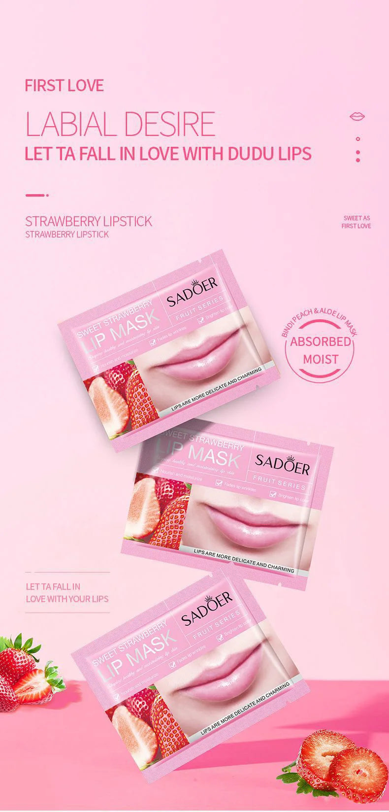Moisturizing Lip Mask - Nourishing Collagen Gel Patches (10pcs) Lip Care Tidesmit