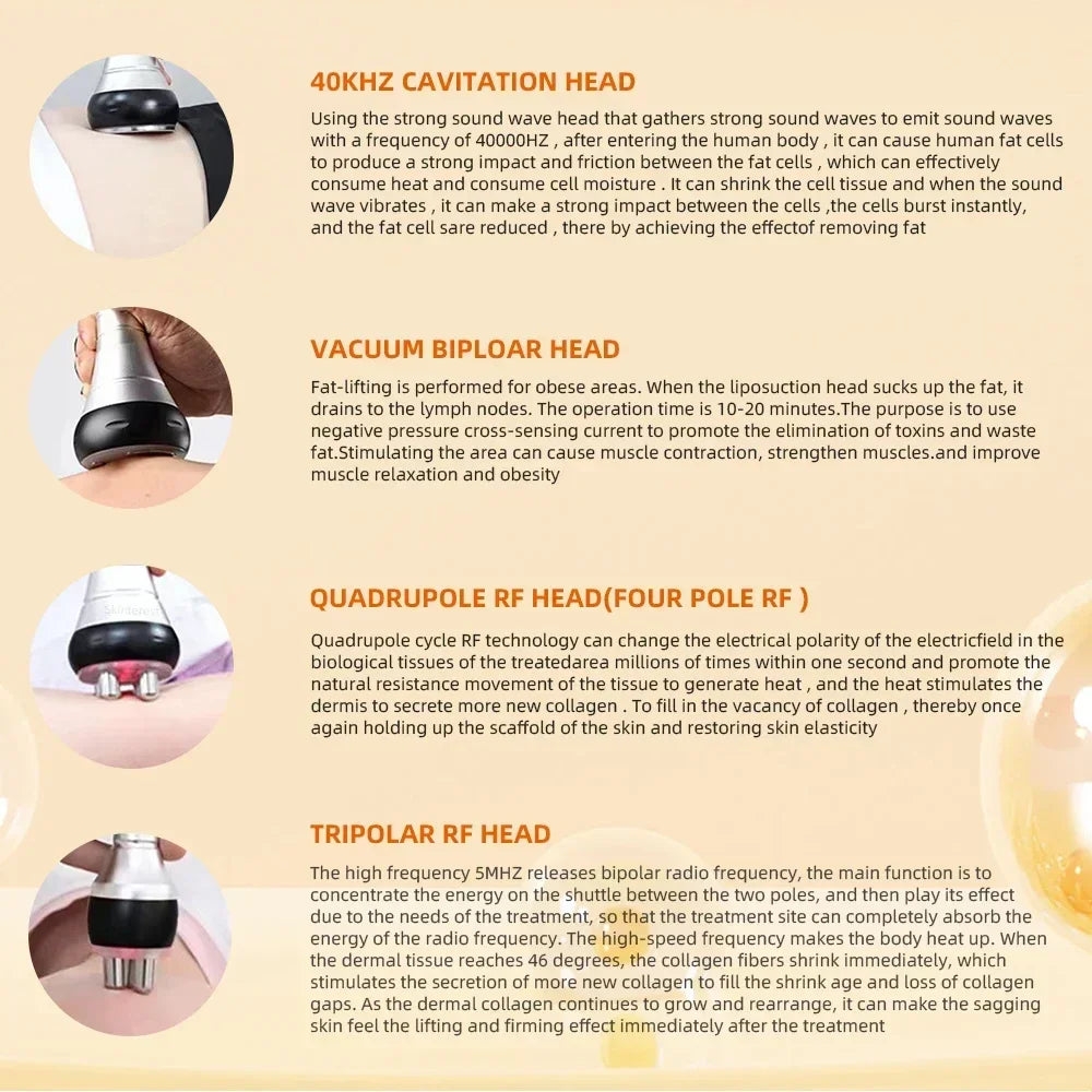 40K Ultrasonic Cavitation Machine for Targeted Body Firming Back Massage Instrument Tidesmit