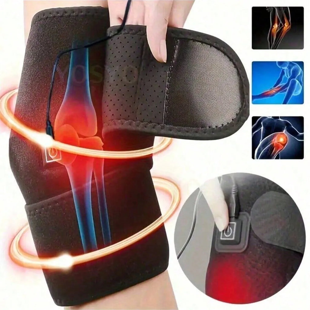 Electric Heating Knee Pad – Rechargeable Heat Therapy Support Black Body Shaping Massage Equipment Tidesmit