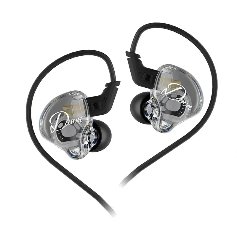 10mm Dynamic Driver In-Ear Monitors by Tidesmit black Tidesmit